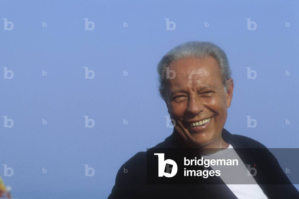 Venice Lido, Venice Film Festival, about 1985. Italian film critic and director of the Festival, Gian Luigi Rondi (photo)