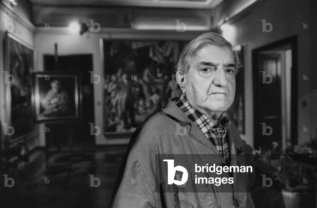 Rom, 1980. Maler Gregorio Sciltian in seinem Atelier/Roma, 1980. Il