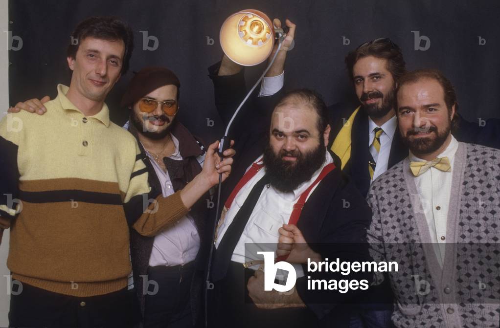 Sanremo Music Festival 1985. Italian progressive rock band Banco del Mutuo Soccorso, at the Festival with the song 