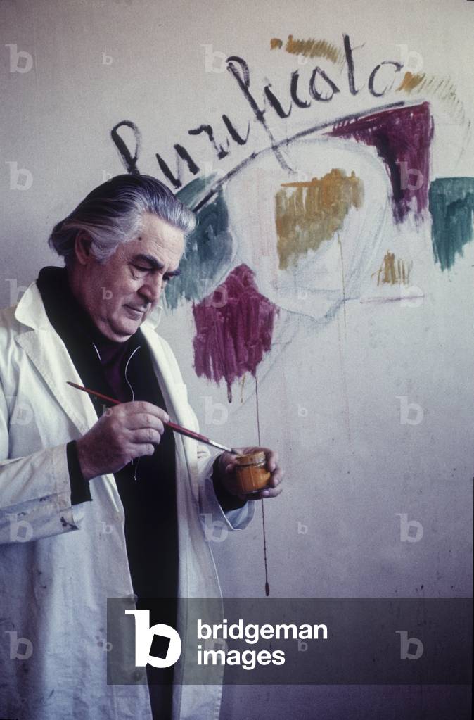 Domenico Purificato in his studio
