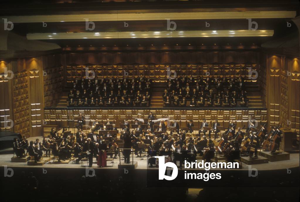 Rome, Pius XII Auditorium at Via della Conciliazione, concert hall of the Santa Cecilia Academy Orchestra (about 1980)