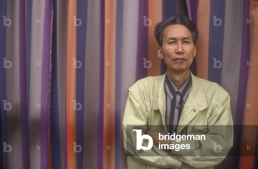 Japanese director Kei Kumai, Venice Lido, Venice Film Festival, 1989 (photo)