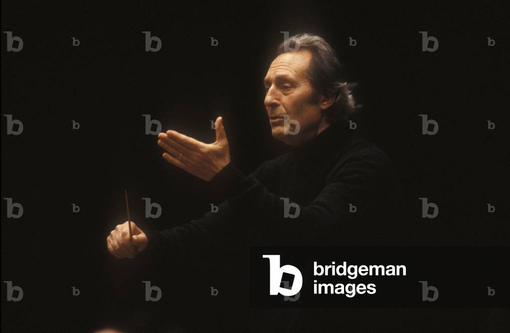 Conductor CARLO MARIA GIULINI, Rome 1989/CARLO MARIA GIULINI, orchestra direttore, Roma 1989