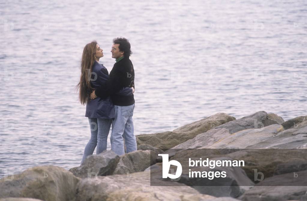 Sanremo Music Festival 1989. Italian pop singers Al Bano and Romina Power, at the Festival with the song 