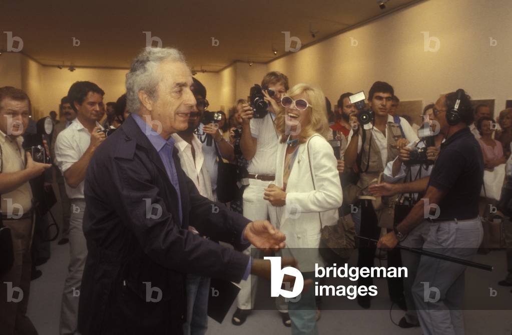 Venice Film Festival, 1983. Italian movie director Michelangelo Antonioni and actress Monica Vitti (photo)