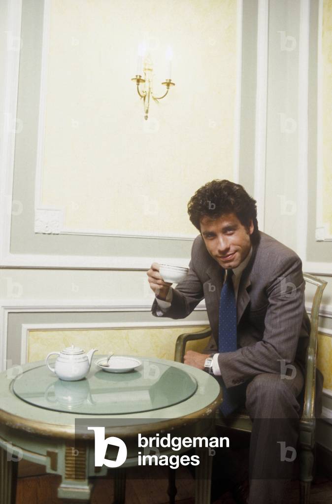 Portrait of American comedian John Travolta in 1983.