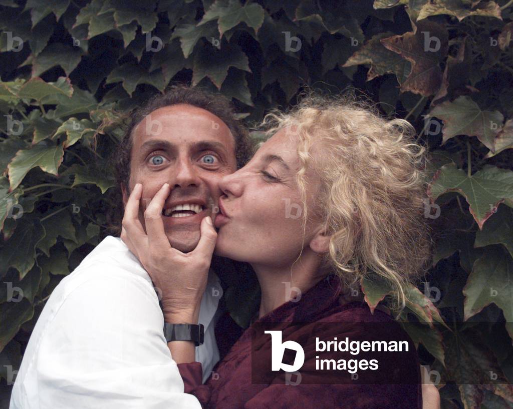 Venice Lido, Venice Film Festival 1995. Italian director Pappi Corsicato and actress Iaia Forte, at the festival with the movie 