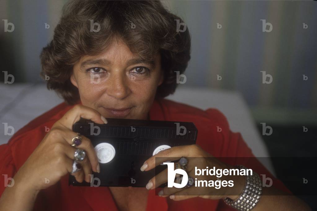 Venice Lido, Venice Film Festival 1991. Italian movie producer Silvia D'Amico Bendic member of the Festival jury/Lido Di Venezia, Mostra del Cinema di Venezia. Cinematografica producer Silvia D'Amico Bendic, membro della giuria della Mostra -