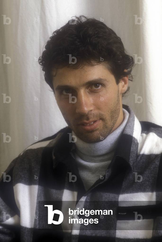 Sanremo Music Festival 1988. Italian pop singer Luca Barbarossa, at the Festival to perform his song 