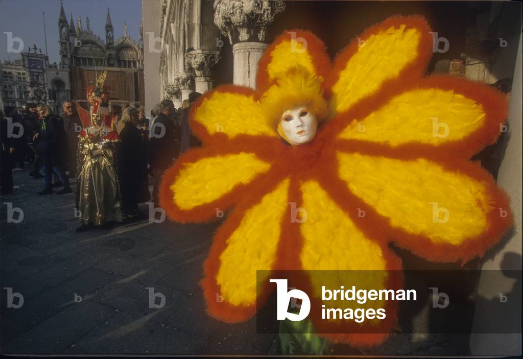 Venice Carnival 1998. Flower mask