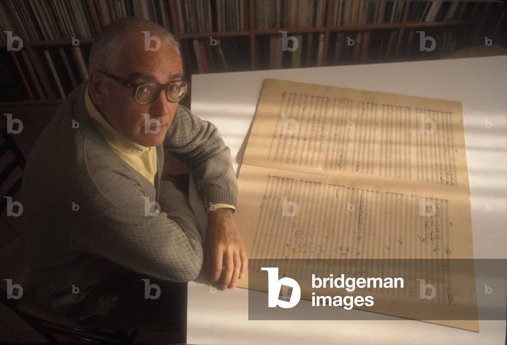 Portrait of the Italian composer Giacomo Manzoni in 1995