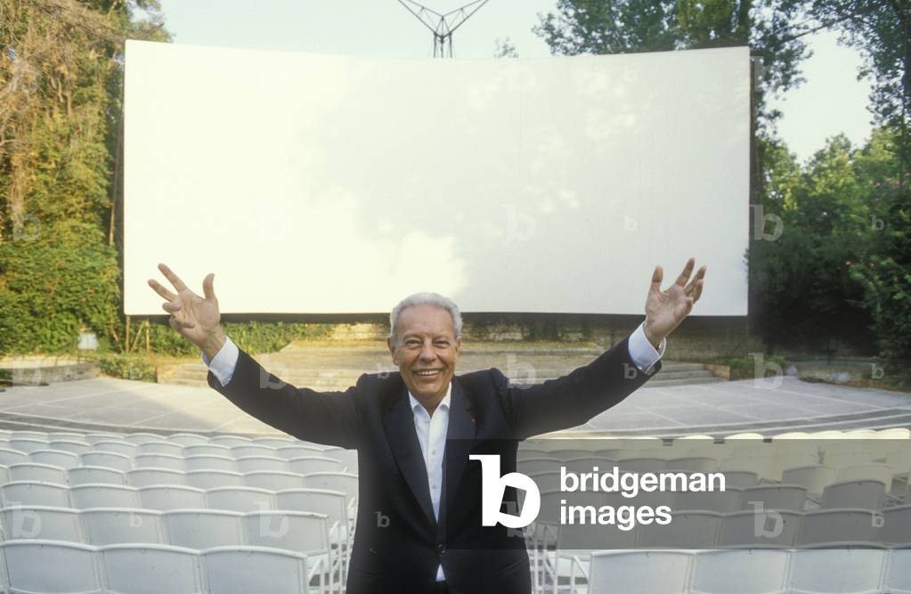 Venice Lido, Venice Film Festival, about 1985. Italian film critic and director of the Festival, Gian Luigi Rondi (photo)