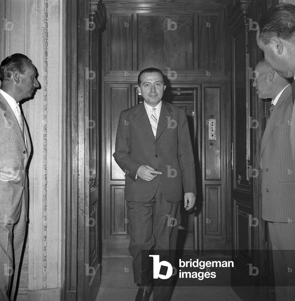 Rome, 1960 Italian politician leader of Christian Democracy Party Giulio Andreotti/Roma, 1960 Il politico democristiano Giulio Andreotti - Marcello Mencarini Historical Archives