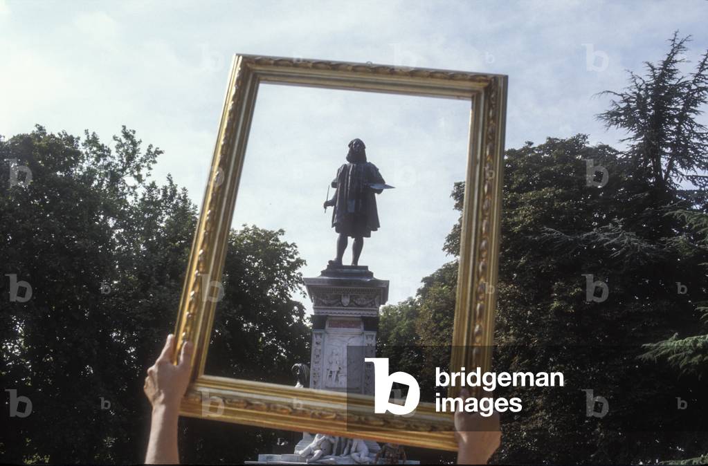 URBINO, Italy. Monument to painter Raffaello Sanzio