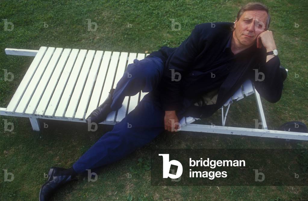 Venice Lido, Venice Film Festival 1989. British director Peter Greenaway, at Festival for his movie “The Cook the Thief His Wife & Her Lover”/Lido di Venezia. Mostra del Cinema di Venezia 1989. He registered Peter Greenaway, alla Mostra per presentare il film “” Il cuoco, il ladro, sua moglie e l'amante”” -