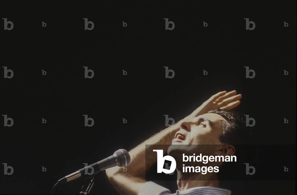 Bologna, 1981. David Byrne performing with the Talking Heads/Bologna, 1981. David Byrne in concert with i Talking Heads -