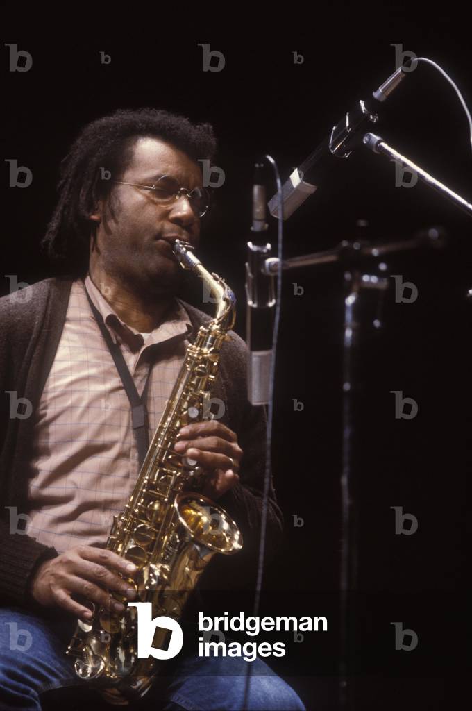 Rome, 1981. American jazz musician Anthony Braxton during a concert (about 1985) (photo)