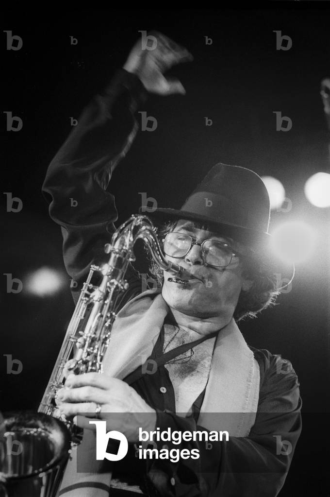 Rome, 1981. Argentine jazz saxophonist Gato Barbieri (photo)