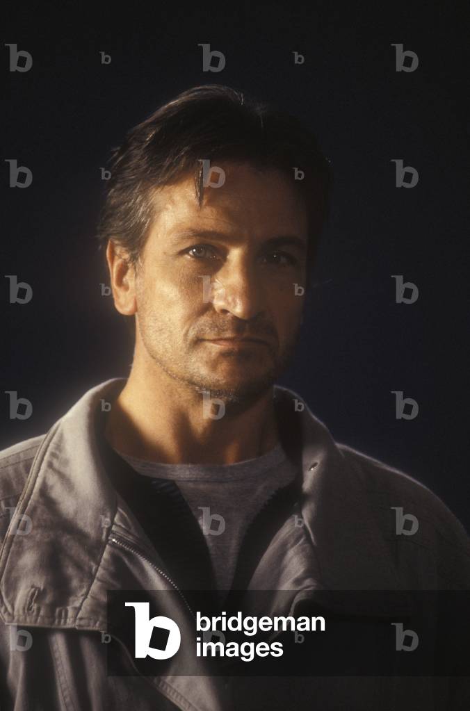 New York, 1989. Italian actor Vittorio Mezzogiorno on the set of TV movie “” La Piovra 5””/New York, 1989. L'attore Vittorio Mezzogiorno sul set del telefilm “” La Piovra 5””” -