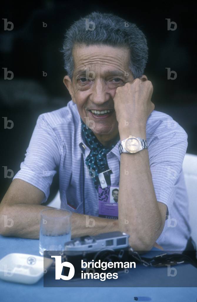 Venice Lido, Venice Film Festival 1988. Italian photographer Pierluigi Praturlon (photo)