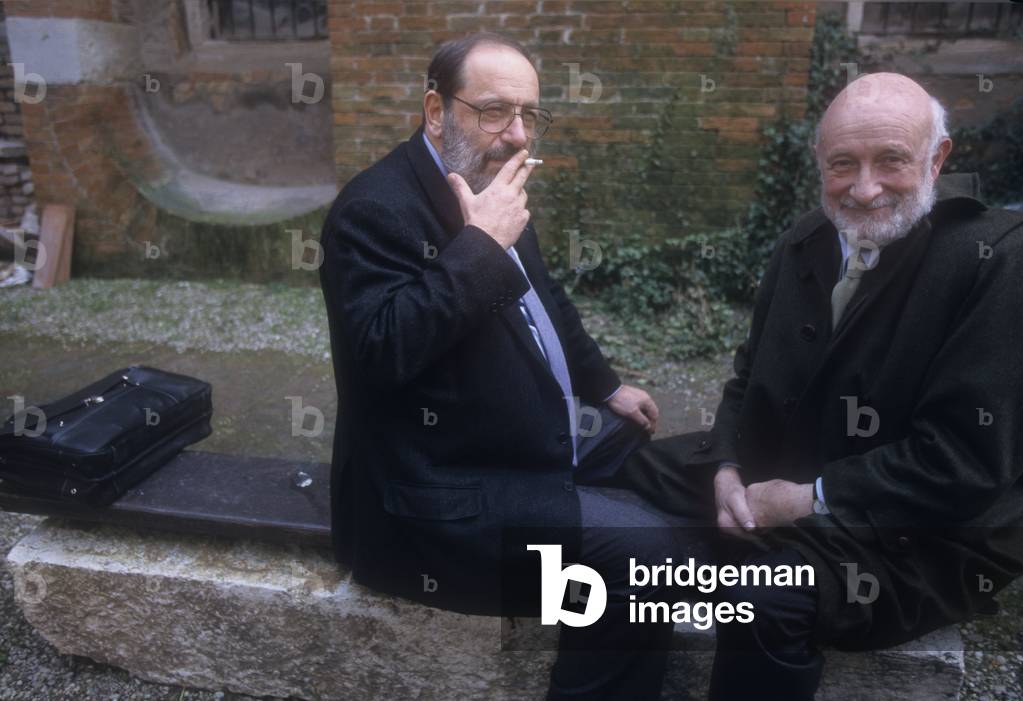 Venice, 1999, Writer Umberto Eco and architect Vittorio Gregotti/Venezia, 1999. The scrittore Umberto Eco and the architetto Umberto Gregotti -