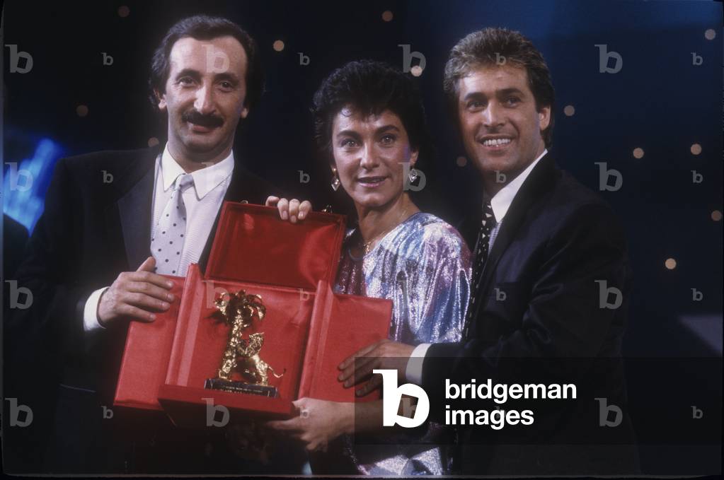 Sanremo Music Festival 1985. The Italian pop group I Ricchi e Poveri, winners with the song 