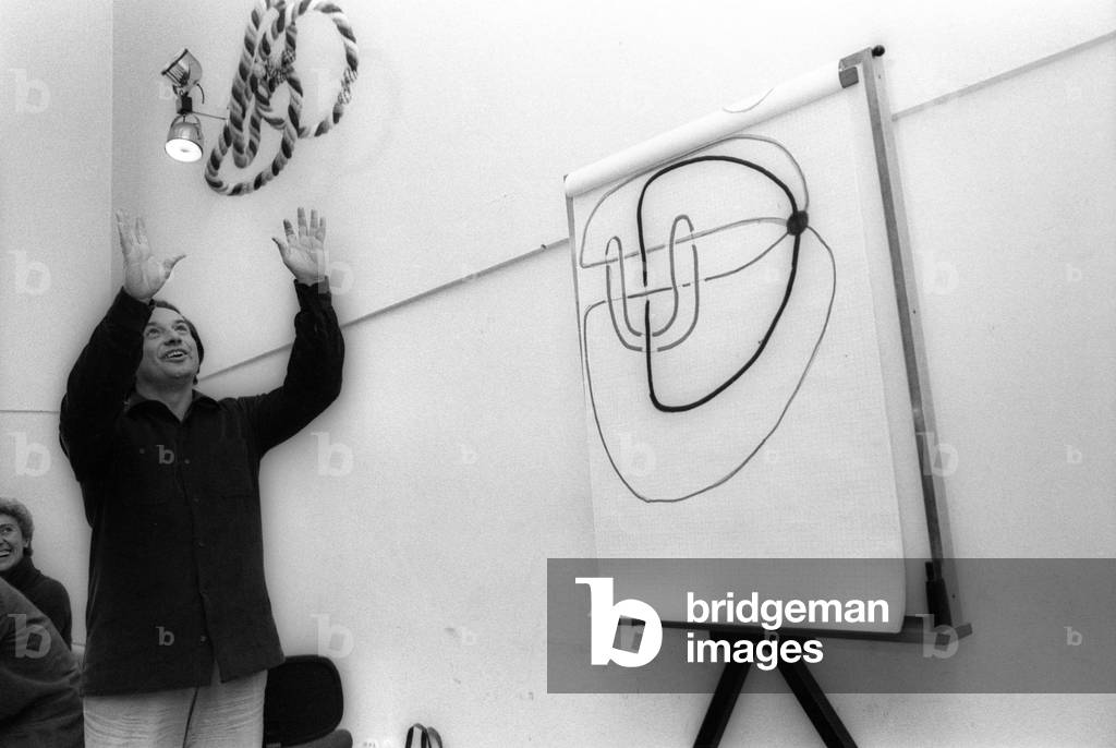 Portrait of mathematician Pierre Soury in 1980.