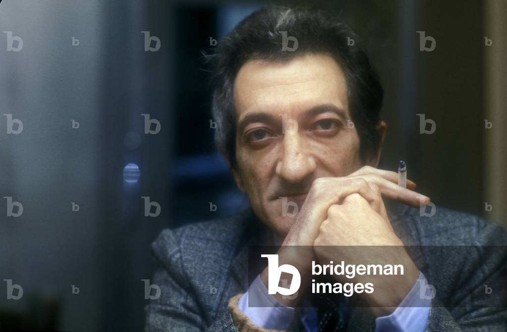 Rome, Caffe Giolitti, 1980. Italian poet Edoardo Sanguineti/Roma, Caffe Giolitti, 1980. Il poeta Edoardo Sanguineti -