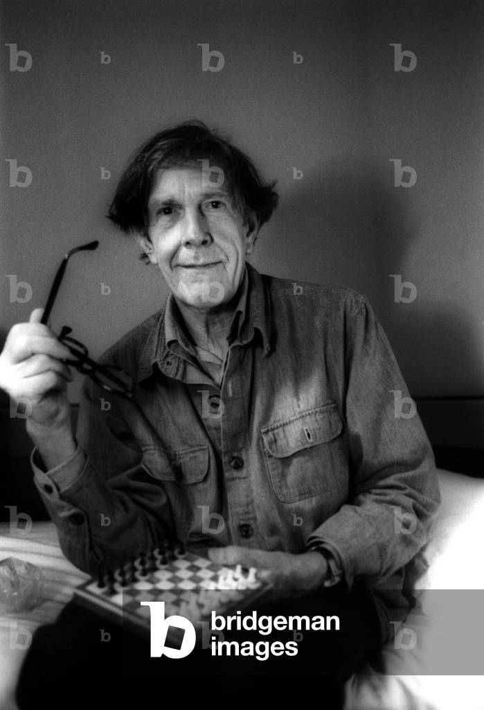 Portrait of composer and poet John Cage, 1982.