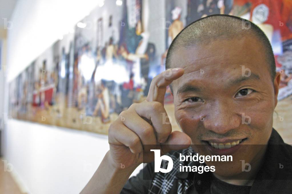 Bologna, June 2004, Officina Asia art exhibition. Chinese artist Wang Qingsong
