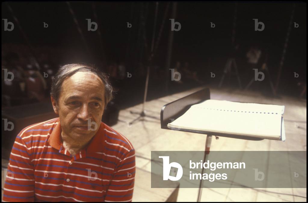 French composer PIERRE BOULEZ, 1985/PIERRE BOULEZ, composer and orchestra direttore, 1985