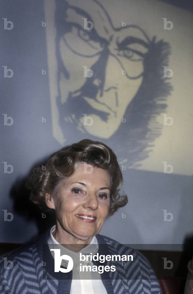 Italian cartoonist Angela Giussani, author with her sister Luciana of the character Diabolik (about 1983) (photo)