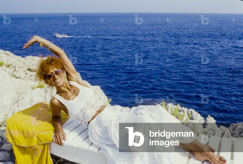 Capri, 1986. Italian actress Anna Mazzamauro (photo)