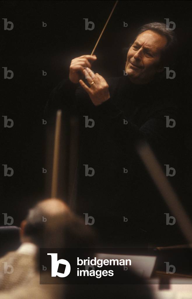 Conductor CARLO MARIA GIULINI, Rome 1989/CARLO MARIA GIULINI, orchestra direttore, Roma 1989
