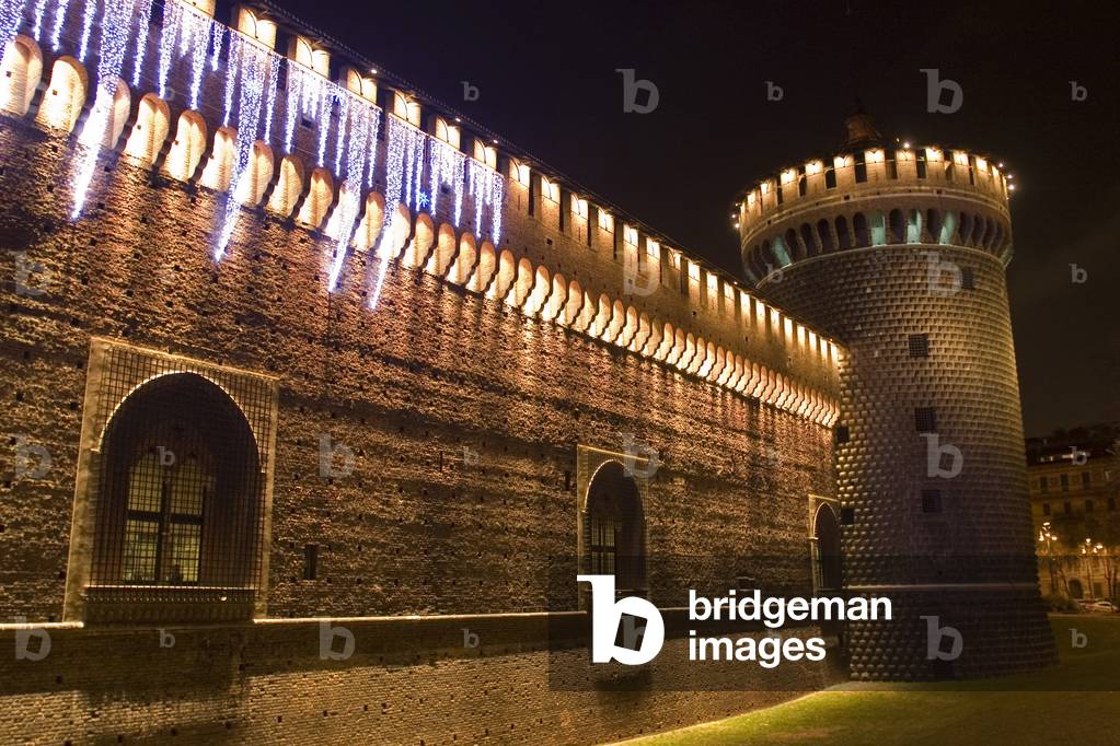 Christmas lights in Milan, Natale 2007: Castello Sforzesco