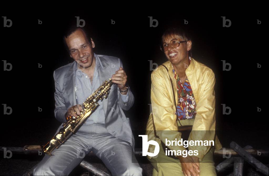 Jazz Sxophonist Steve Lacy and ? (about 1985) (photo)