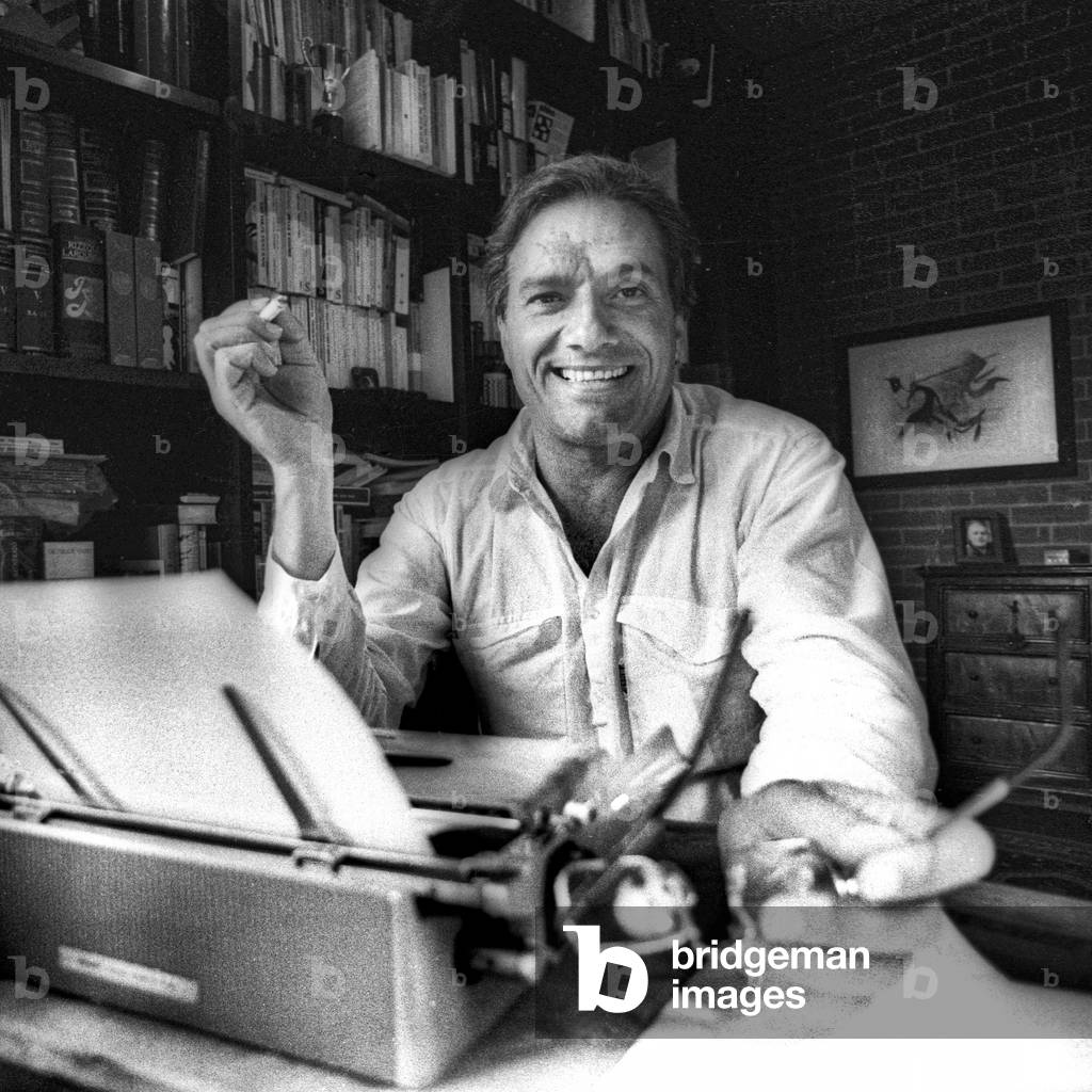 Milan, 1979. Italian writer Carlo Castellaneta in his home (photo)