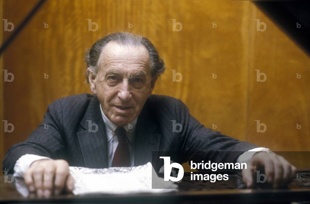 Hungarian-American pianist GYORGY SANDOR, 1989/GYORGY SANDOR, pianista, 1989