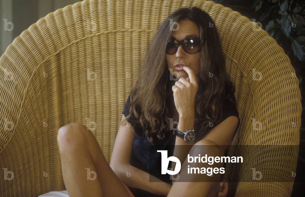 Venice Lido, Venice Film Festival 1988. Writer Carmen Llera Moravia (photo)