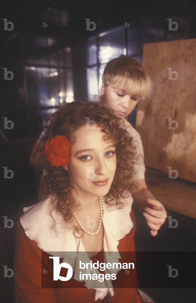 Actress Eleonora Giorgi on the set of the TV movie 