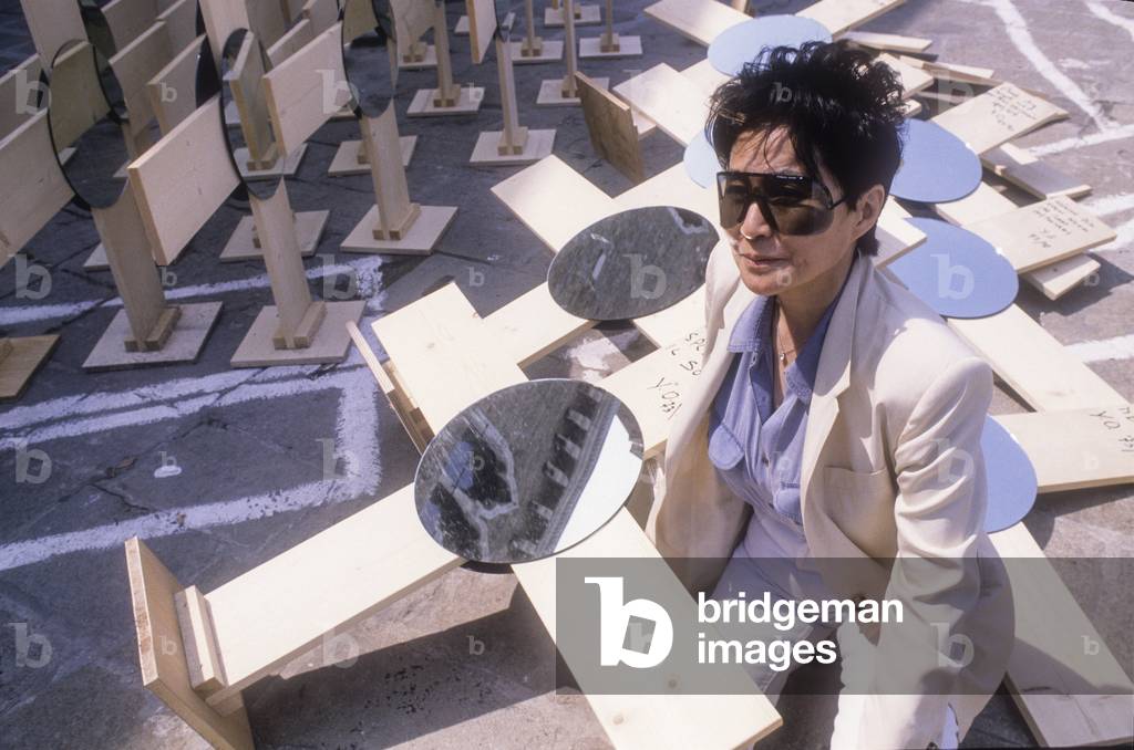 Japanese-American artist Yoko Ono, Venice Art Biennale, 1990 (photo)