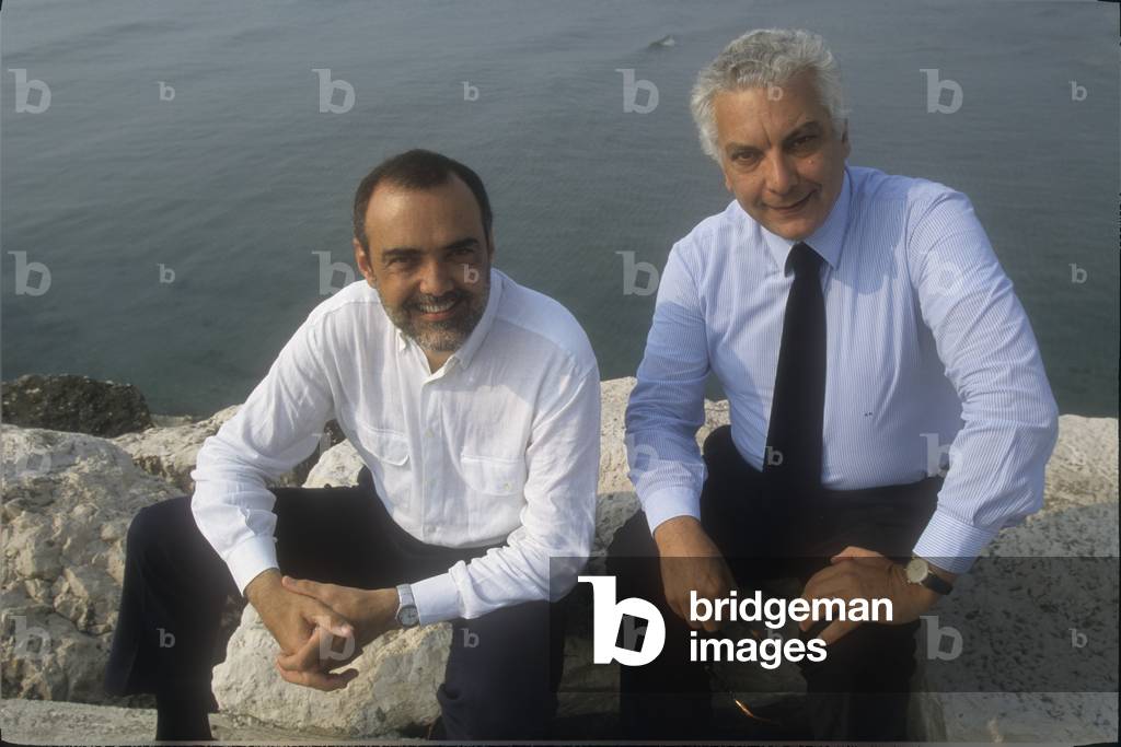 Venice Lido, 1999. Venice Film Festival director Alberto Barbera and president of Venice Biennale Paolo Baratta (photo)