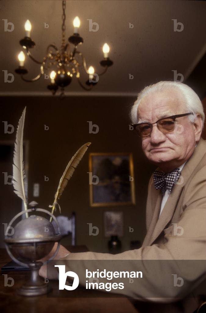 Trieste, 1979. Italian poet Carolus Cergoly in his home (photo)