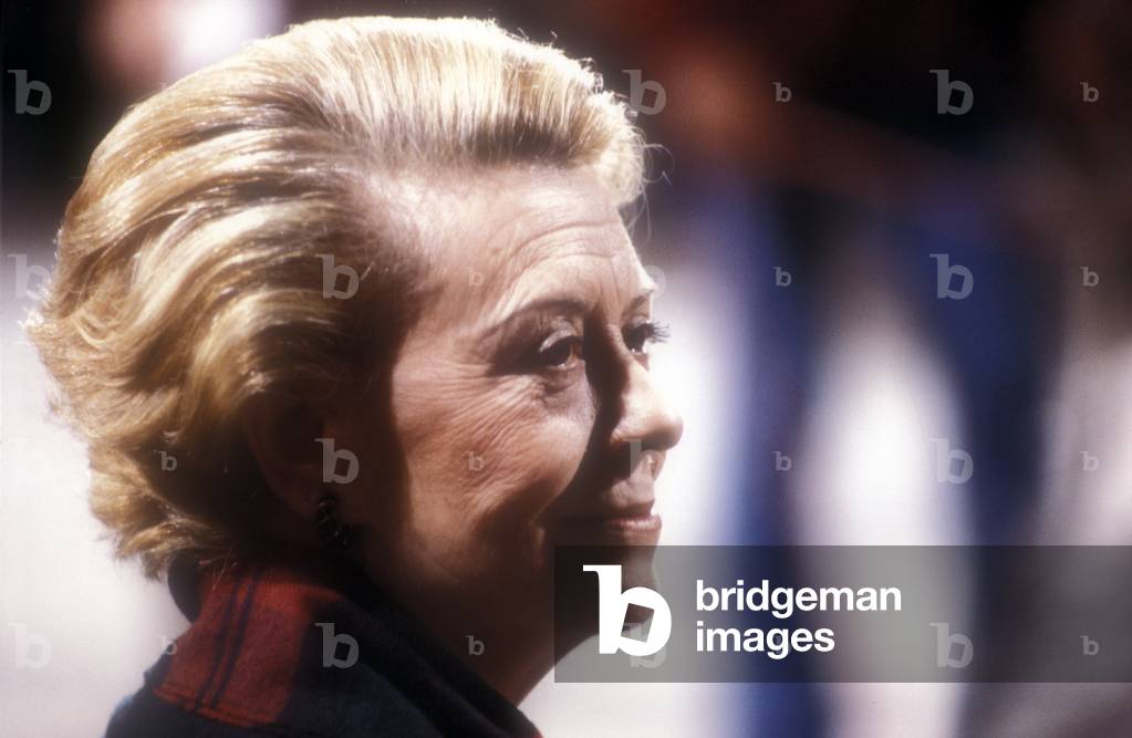 Portrait of Italian comedian Giulietta Masina in 1985.