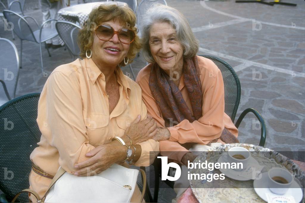 Mantua Literature Festival 1999. Publisher Inge Feltrinelli and South African writer Nadine Gordimer/Festival Letteratura di mantova 1999. Editor Inge Feltrinelli with the director Nadine Gordimer -