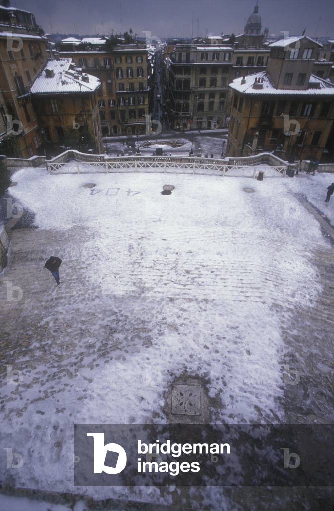 January 6, 1985. Snow in Rome