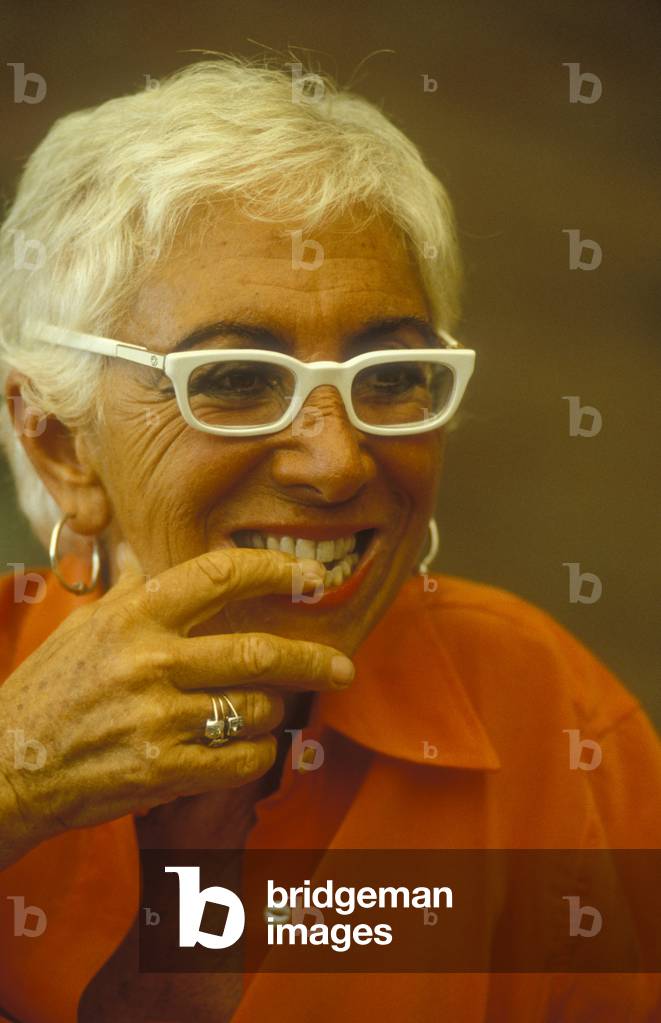 Italian director Lina Wertmuller (about 1985)/La regista Lina Wertmuller (1985 circa) -