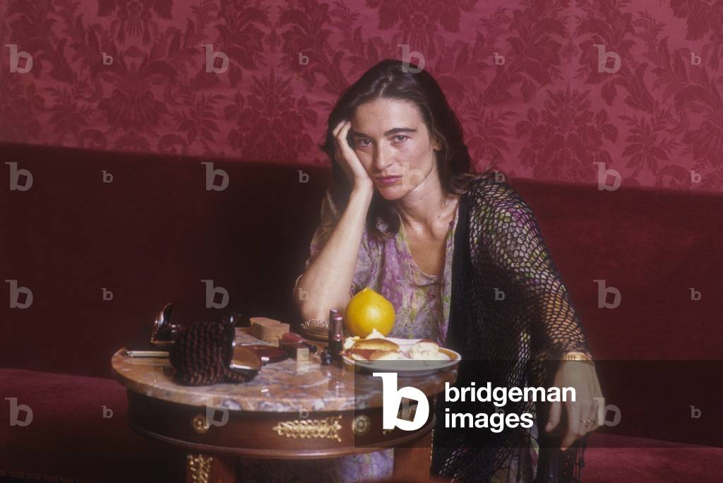Rome, Caffè Greco, about 1985. Italian actress Lina Sastri (photo)
