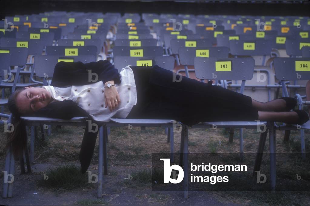 Sferisterio in Macerata, 1991. Italian conductor Elisabetta Maschio/Sferisterio di Macerata 1991. Il direttore d'orchestra Elisabetta Maschio -