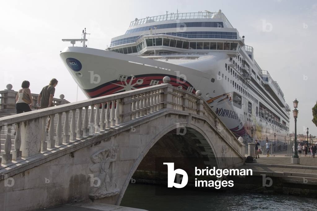 Venice, 2006. Ship in the St. Mark's Basin